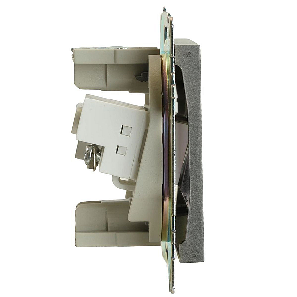Розетка телевизионная TV + компьютерная RJ-45 Stekker Катрин графит GLS00-7106-06 49417