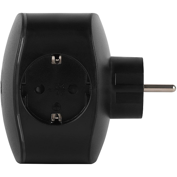 Разветвитель электрический ЭРА SP-3e-3USBAC-B на 3 розетки + 3 USB A+C с заземлением со шторками 16А черный Б0069082