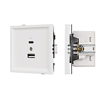 Механизм USB розетки Arlight SCT-TENDO-MUAC-SFPL-WH (5V, 3A, QC3) 054539