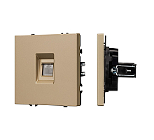 Розетка компьютерная софт-тач золотой песок Arlight SCT-MPC1-SFPL-GD (RJ-45, CAT6) 054306(1)