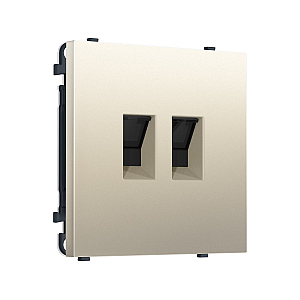 Комплект механизма компьютерной двойной розетки SIGMA Шёлк RJ-45 Ambrella Volt MS552110 (SP5521, PR189)