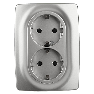 Розетка 2x2P+E Schuko со шторками Эра 12-2108-03 Б0036444