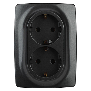 Розетка 2x2P+E Schuko со шторками Эра 12-2108-05 Б0036446