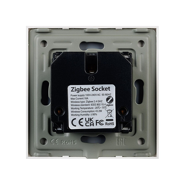Розетка электрическая с Zigbee управлением Arlight SCT-OMALI-EUZB1-PL-WH (240V, 16A, Zigbee) 050215