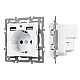 Механизм розетки с USB зарядкой Arlight SCT-MUAA-PL-WH (250V, 16A) 043733