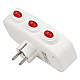 Разветвитель сетевой с выключателем Uniel S-GES3-16OB WHITE UL-00011239