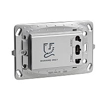 Розетка Schneider Electric Unica Top для электробритв MGU5.064.30