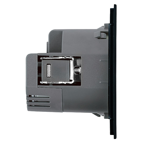 Розетка 1-местная з/ш с/з 16А + USB + Type C (механизм), Stekker, 250В, 20W Мия, RST16-3119-05, черный бархат 50452