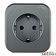Трековая розетка Arte Milano Am-track-sockets 380022TS/ES Grey