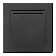 Комплект розетки с/з и шторками, защитной крышкой и рамкой Arte Milano SET06-1-41-1 black
