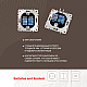 Розетка телефонная RJ11 + компьютерная RJ45 Arte Milano 203.44-1.black