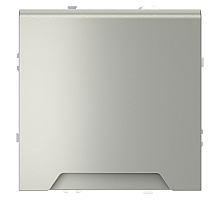 Розетка с защитными шторками и крышкой Voltum S70 VLS040305 (сталь)