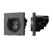 Механизм розетки с USB зарядкой Arlight SCT-NOBE-MUCC-SFPL-GR (230V, 16A) 061816