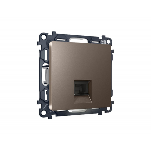 Комплект механизма телефонной розетки RJ-11(4P4C) со шторкой Ambrella Volt Alfa MA642030