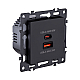 Розетка USB A+C 65W, черный Kollinger Asthetik AS-024BK