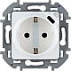 Розетка с/з с USB тип C со шторками Legrand Inspiria 673770