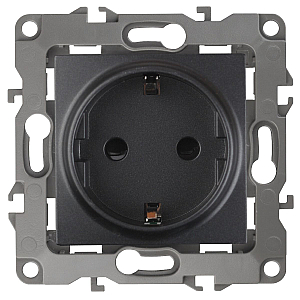 Розетка 2P+E Schuko со шторками Эра 12-2102-05 Б0014691