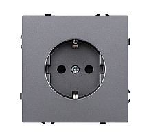 Розетка штепсельная SCHUKO 16A/250 В, серый Kollinger Eclipse EC-014GY