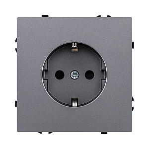 Розетка штепсельная SCHUKO 16A/250 В, серый Kollinger Eclipse EC-014GY