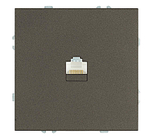 Розетка компьютерная 1-местная RJ-45 (механизм) Stekker Эмили RST00-5117-09 антрацит soft touch 49925