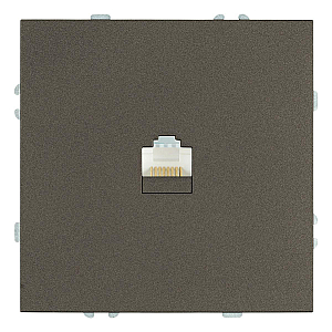 Розетка компьютерная 1-местная RJ-45 (механизм) Stekker Эмили RST00-5117-09 антрацит soft touch 49925