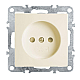 Розетка Stekker Эрна б/з 10A 250V с защитной шторкой слоновая кость PST10-9109-02 39327