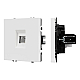 Розетка телефонная софт-тач белый кварц Arlight SCT-MTL1-SFPL-WH (RJ-11, 4C) 054300(1)