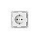 Розетка с заземлением, 16А, мех., быстрозажим. клем. Systeme Electric AtlasDesign Белый ATN000143S