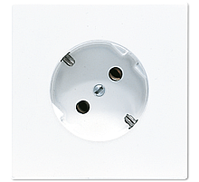 Розетка штепсельная Schuko Jung LS520-45WW