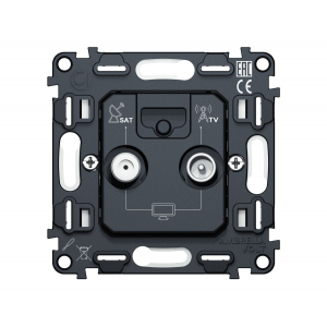 Механизм розетки TV оконечной + SAT 5-862MHz 3.5dB/950-2150MHz 3.5dB QUANT Ambrella Volt VM217