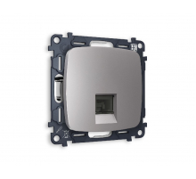 Комплект механизма телефонной розетки RJ-11(4P4C) со шторкой Ambrella Volt Omega MO512030