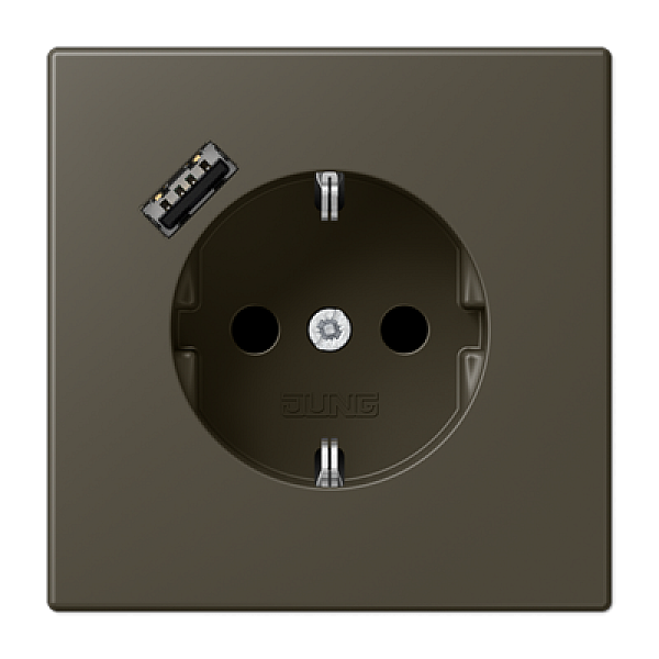 Розетка 2K+З USB Typ A Jung LC1520-18A241