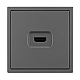 Розетка HDMI софт-тач серый базальт Arlight SCT-MHD1-SFPL-GR 061844(1)