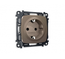 Комплект механизма розетки с/з на винтовых зажимах Ambrella Volt Omega MO636010