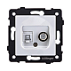 Розетка двойная спутниковая SAT + RJ45 Cat.6, белый Kollinger REA-014WH для Aspekt, Eleganz, Reflex