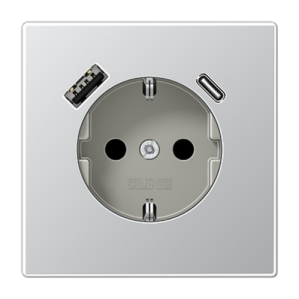 Розетка 2K+З USB Typ AC Jung AL1520-15CA