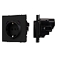 Розетка зк со шторками с USB тип C+С софт-тач черный оникс Arlight SCT-MUCC-SFPL-BK (250V, 16A) 061813(1)
