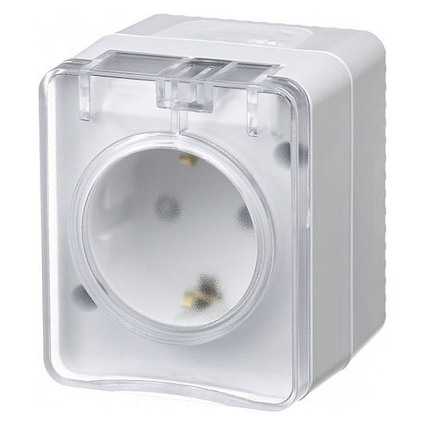 Розетка 2К+З Systeme Electric AtlasDesign 16A 250V со шторками белая ATN540145