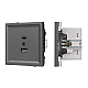 Механизм USB розетки Arlight SCT-TENDO-MUAC-SFPL-GR (5V, 3A, QC3) 054538