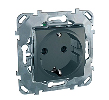 Розетка Schneider Electric Unica Top с/з со шторками MGU5.057.12ZD