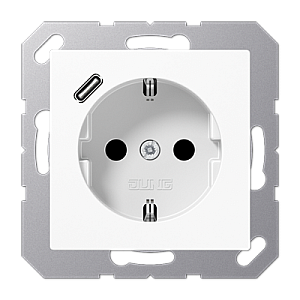 Розетка 2K+З USB Typ C Jung A1520-18CWW