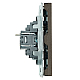 Розетка компьютерная 1-местная RJ-45 (механизм), Stekker Эмили, RST00-5117-09, антрацит, soft touch 49925