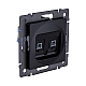 Розетка двойная Ethernet RJ45 Cat.6, черный Kollinger REA-019BK для Aspekt, Eleganz, Reflex