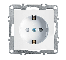 Розетка Feron Stekker Эрна c/з 16A 250V с защитной шторкой белый PST16-9110-01 39317