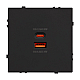 Механизм розетки с быстрой USB зарядкой Arlight SCT-NOBE-MUAC-SFPL-FC-BK (65W, QC3) 054317