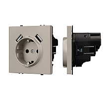 Механизм розетки Arlight с USB зарядкой SCT-NOBE-MUAA-SFPL-CA (230V, 16A) 059442