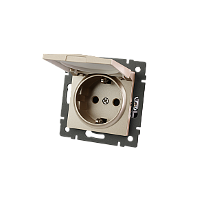 Механизм розетки влагозащищённый Arlight SCT-MCP-PL-GD-V (250V, 16A) 049837
