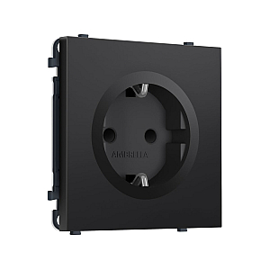 Комплект механизма электрической розетки SIGMA Черный матовый 50Hz 2P+E с/з с/ш 16A-250V QUANT PRO Ambrella Volt MS807010 (SP8070, PR141)