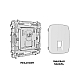 Комплект механизма компьютерной розетки Ambrella Volt RJ-45 (8P8C) CAT6A экранированной с автоматической защитной шторкой OMEGA MO662005 Антрацит серый QUANT (OP6620, VM185)