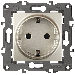 Розетка 2P+E Schuko со шторками Эра 14-2102-04 Б0034275